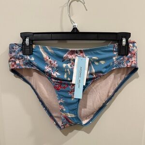 NWT Antonio Melani Bikini Bottom Floral Blue 8